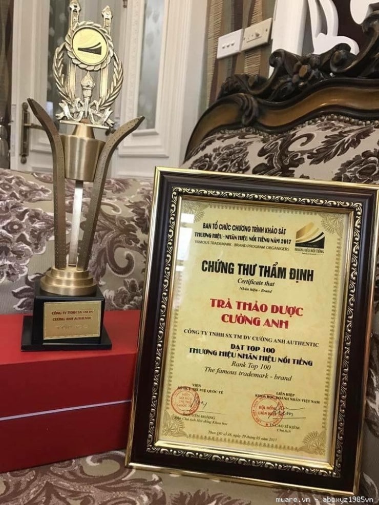 bằng chứng nhận thẩm định chất lượng sản phẩm cường anh authentic