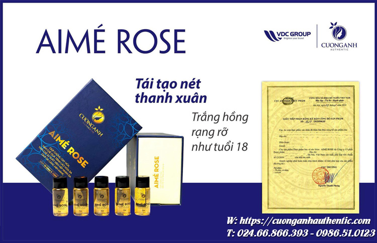 Giấy đăng ký chứng nhận sản phẩm Aime Rose