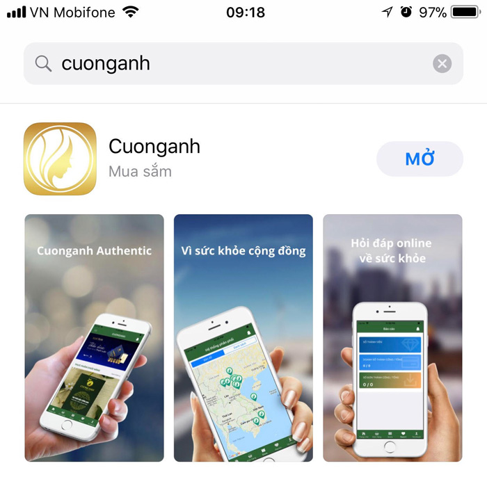 Ứng dụng trực tuyến của Cường Anh Authentic